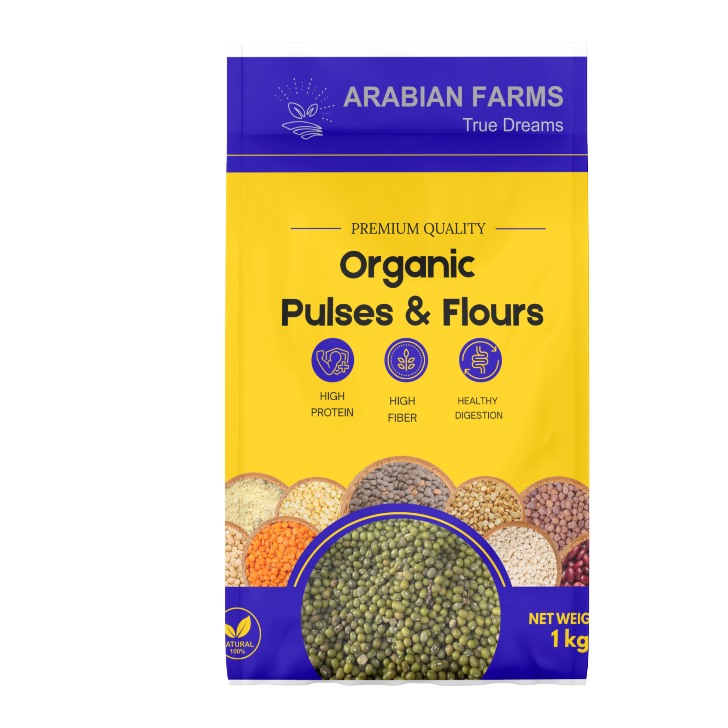 Green Lentils (Green Moong) - 1Kg